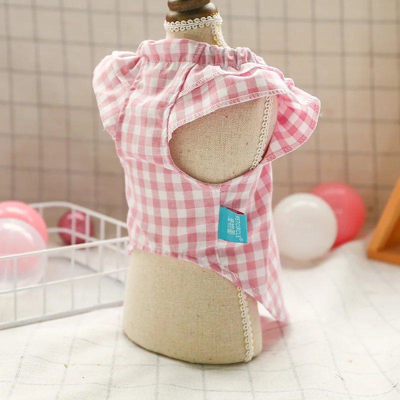 Для маленьких больших собак Сезон весна-лето Одежда хлопковая рубашка для