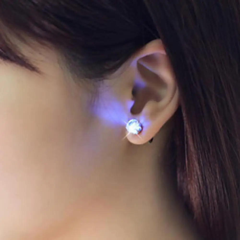 Новые модные креативные женские мерцающие серьги со светодиодной подсветкой