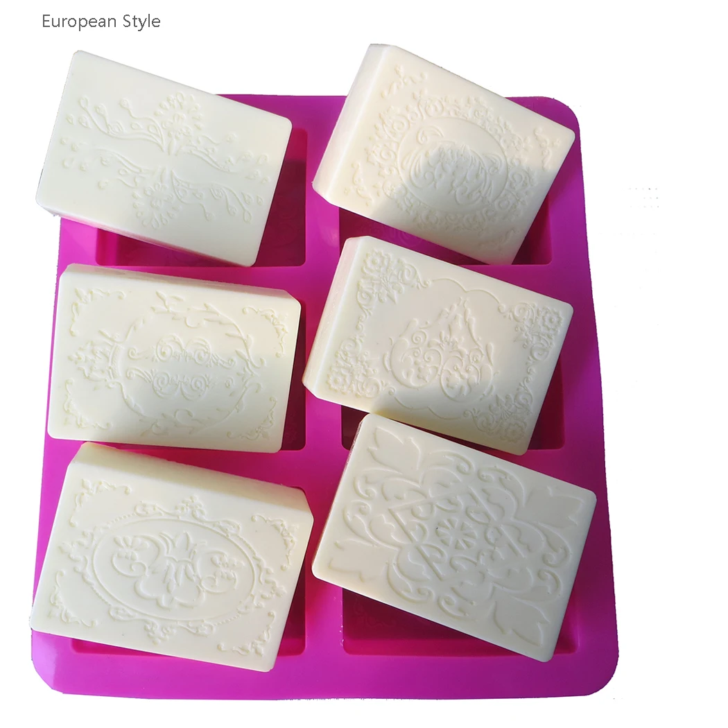 Силиконовые формы для мыла прямоугольные овальные ручной работы 6 форм дома