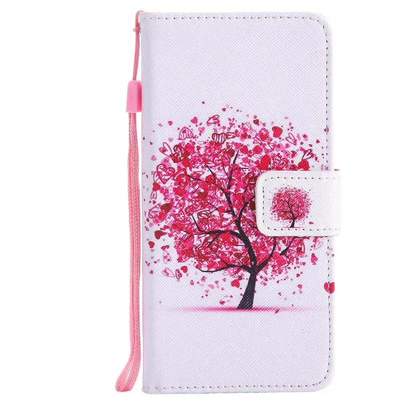 Colored Tree B128 кожаный чехол для Huawei P8 Lite P9 P10 P20 P30 Pro Коврики 9 10 20 X Honor 9 Lite подставка Funda с держатель для карт - Цвет: Colored Tree