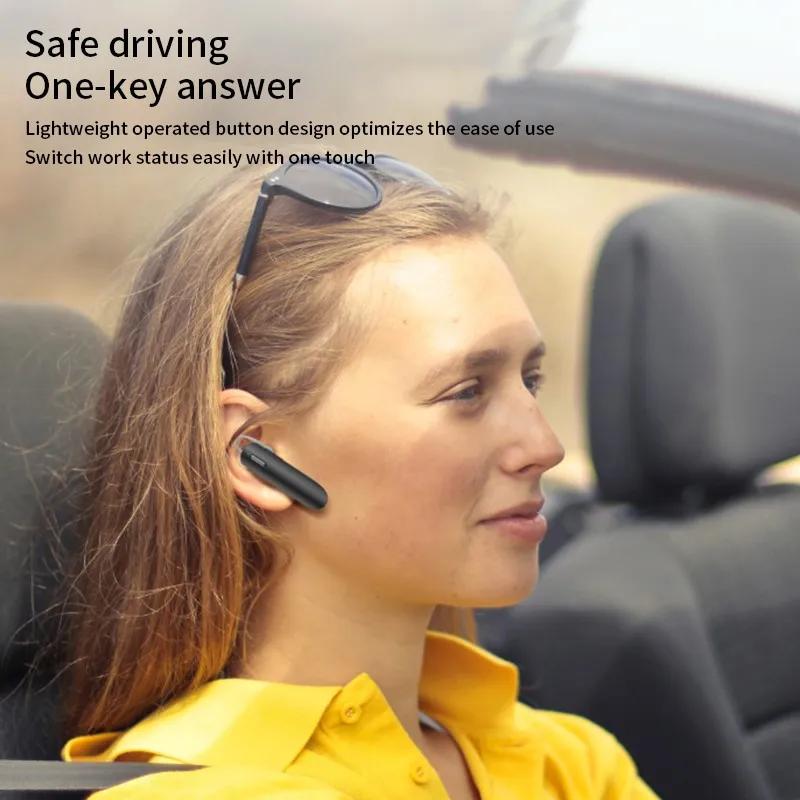 

Bluetooth Headset Stereo Bass Handsfree Headphones Wireless Earphone Earhook Headset for All Smart Phones