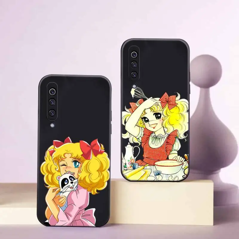 

Candy Candy Manga Cartoon Phone Case Black Color For Samsung s21 ultra s20 fe s10 Note 20 10 Plus a52 a32 a12 a72 a71 Cover