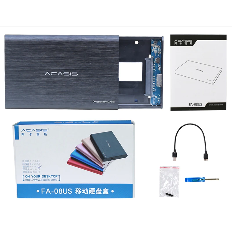 Корпус Acasis для HDD чехол 2 5 SATA к USB 3 0 внешний корпус жесткий диск SSD диска коробка с