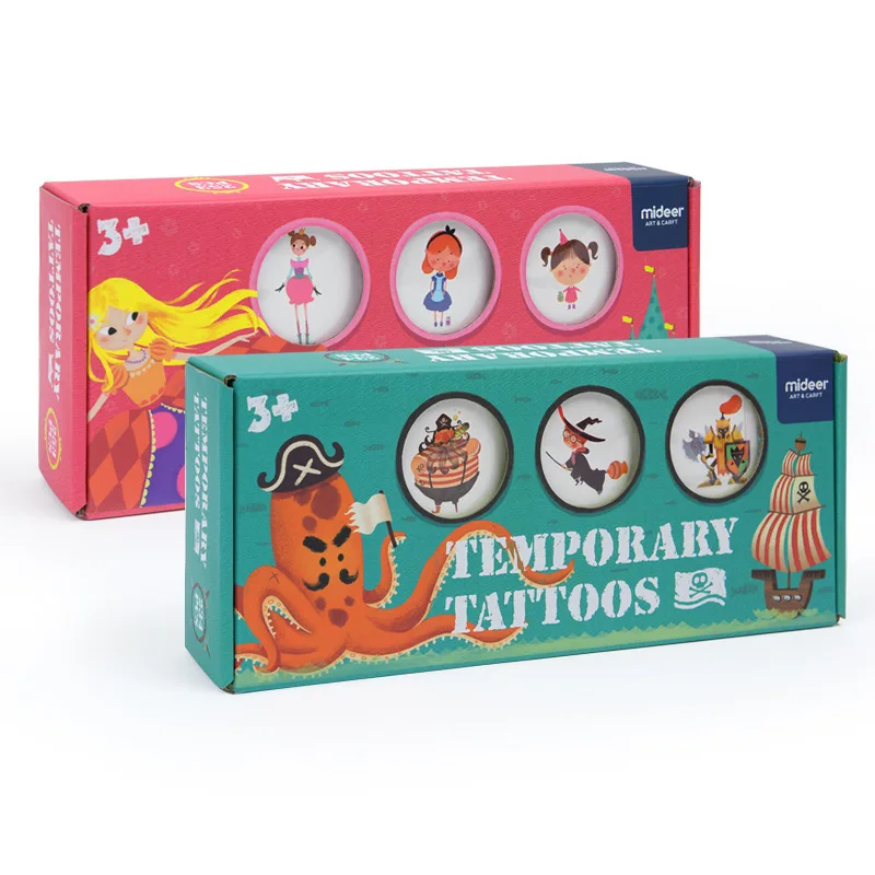 

Mideer Children's Tattoo Sticker Set Two Themes Hundreds of Sweat-Proof Waterproof Safety Assured Pattern