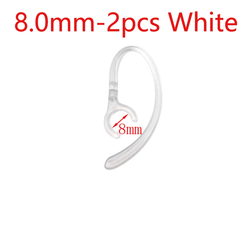 8.0mm-2pcs White 2 шт./4 шт., зажим для наушников, крючок для наушников, крючок для наушников, вешалка для Bluetooth гарнитуры, 6,0 мм, 7,0 мм, 8,0 мм, 9,0 мм - Цвет: 8.0mm-2pcs White