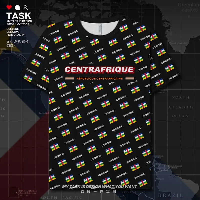 

Central African Republic Centrafrique CAF Quick Dry t shirt sports Breathable tops mens brands t shirt for men summer clothes