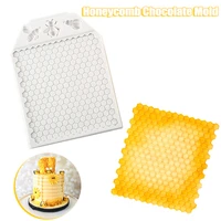 silicone mold honeycomb cake stencil for making soap chocolate fondant flexible baking candy template for pastry and bakery