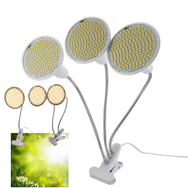 Plant Growing Flower Lamp Kit Full Spectrum Sunlight Phyto Yellow Lamp Hydro Fitolamp Growbox Clip Veg
