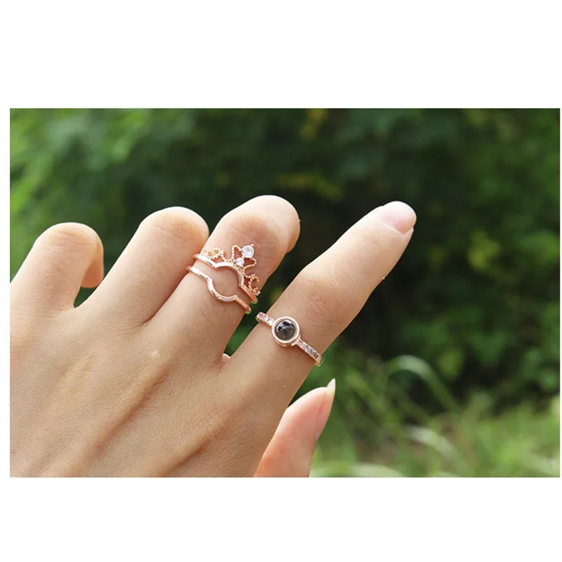 

JCBTSH bulletproof youth groupProjection ring female personality opening ring star peripheral ring bt21