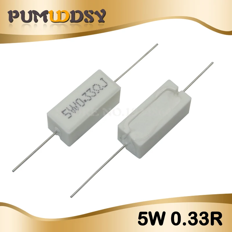 10 шт. 5 Вт 0,33 Ом цемента сопротивление 0.33R 0.33ohm