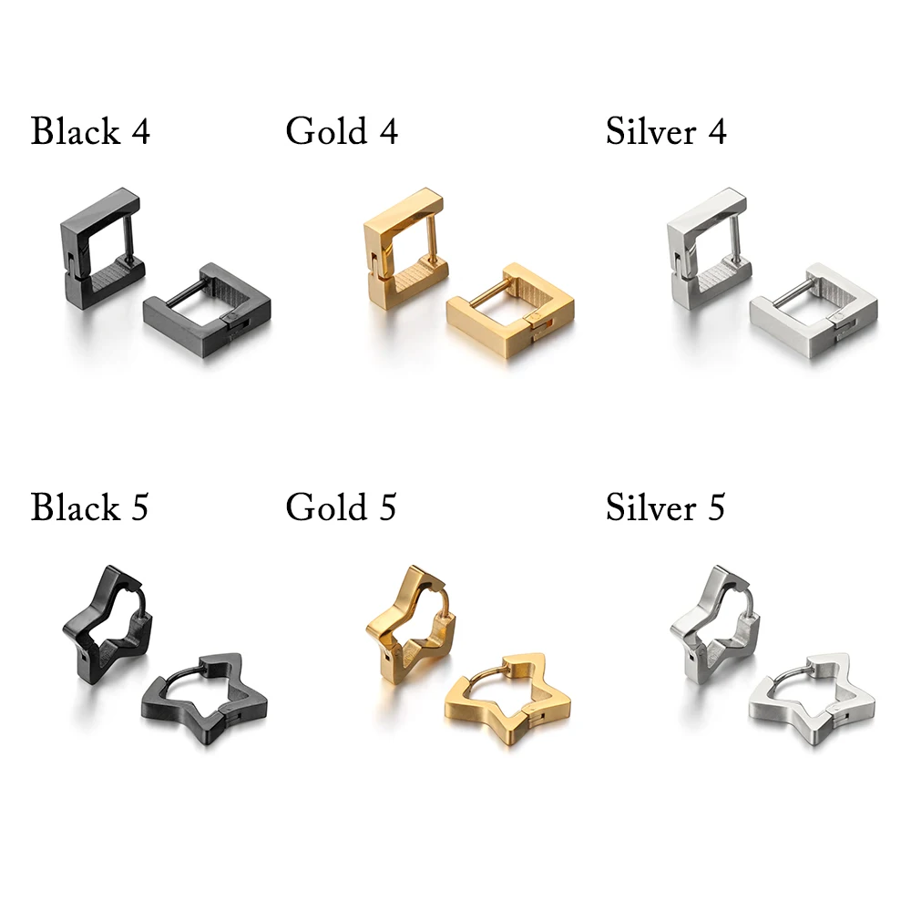 

1Pair Fashion Triangle Unisex Punk Rock Stainless Steel Men Women Ear Stud Earrings Pierced Push-Back Ear Plug DROP SHIPPING