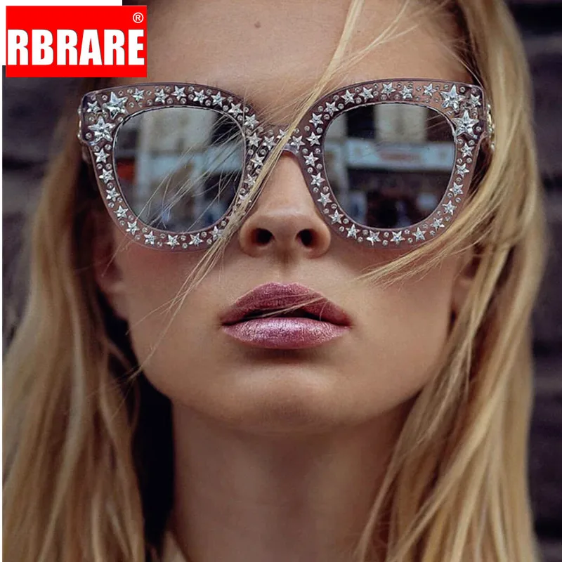 

Солнцезащитные очки RBRARE женские, кошачий глаз, 2021 Звездная оправа