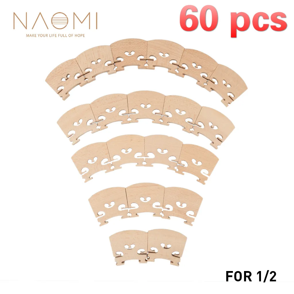 NAOMI 60 шт. скрипка 3/4 мост для клен деревянная музыкальный инструмент Аксессуары
