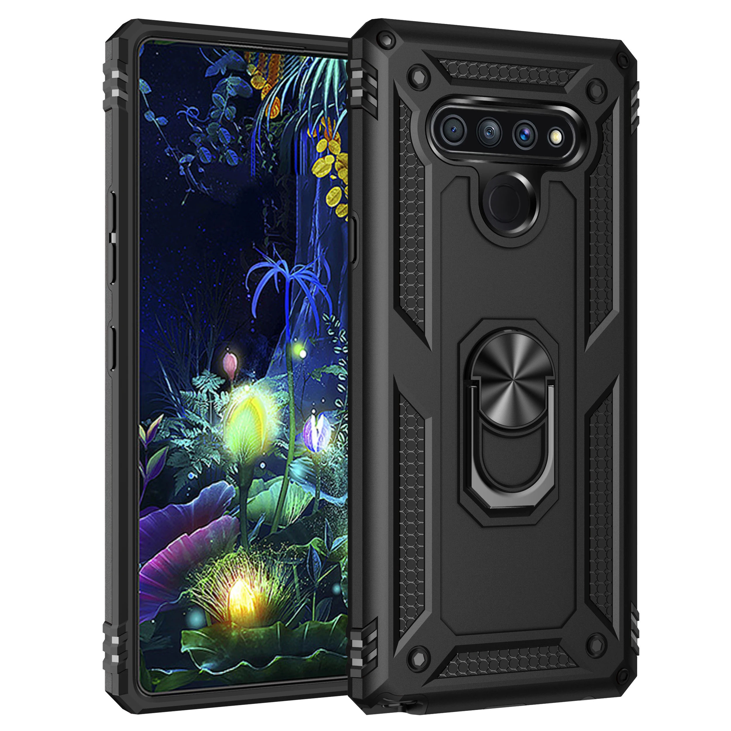 

Shockproof Armor Case For LG stylo 6 stylo 5 Q60 Coque Magnetic Car Ring Stand Phone Cover For LG K40 K50 K51 Anti-knock Case