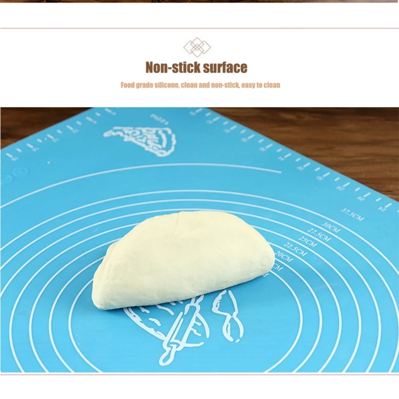 Силиконовый разминающий коврик Norbi со шкалой для пищевых продуктов