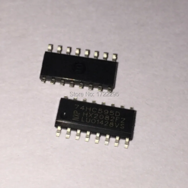 Бесплатная доставка 10 шт. 74HC595 74HC595D HC595 соп 16 SMD СВЕТОДИОДНЫЙ или ЖК электронный