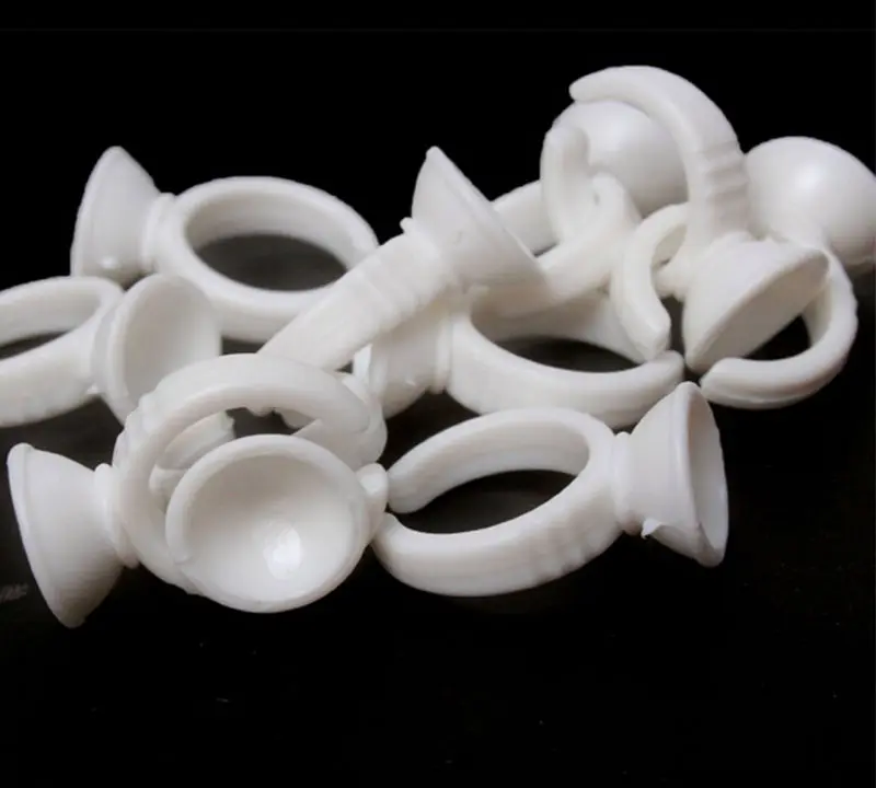 

100PCS Disposable Glue Ring Pallet Holder For Eyelash Extension Tattoo Pigmen