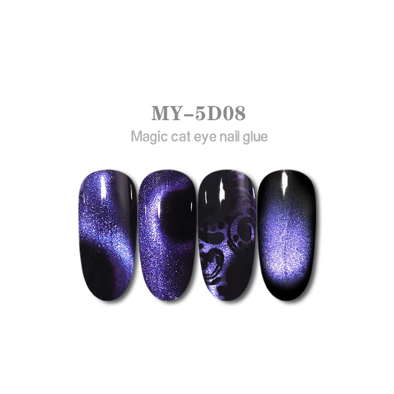 9D Cat Eye Uv Gel Nail Polish Chameleon Color Magnetic UV Varnish Thermal Art Need Black Base Coat Design | Красота и здоровье