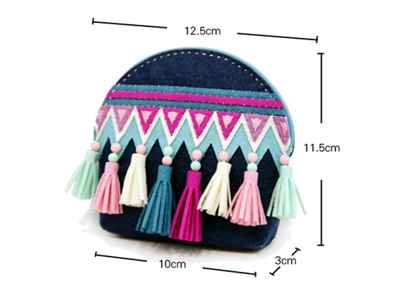 Тканевый Кошелек для монет в традиционном китайском стиле с кисточкой женские