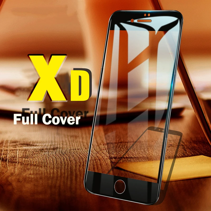 XD защитное стекло с изогнутыми краями для iPhone 11 Pro X XR XS Max закаленное экрана 7 8 6 6s