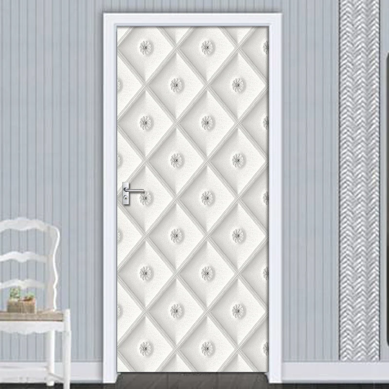 Самоклеящаяся дверная наклейка 3D стерео белая мягкая сумка художественные