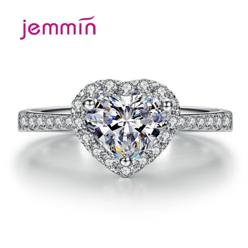 Простое обручальное кольцо с сердечками блестящее 925 пробы Серебряное