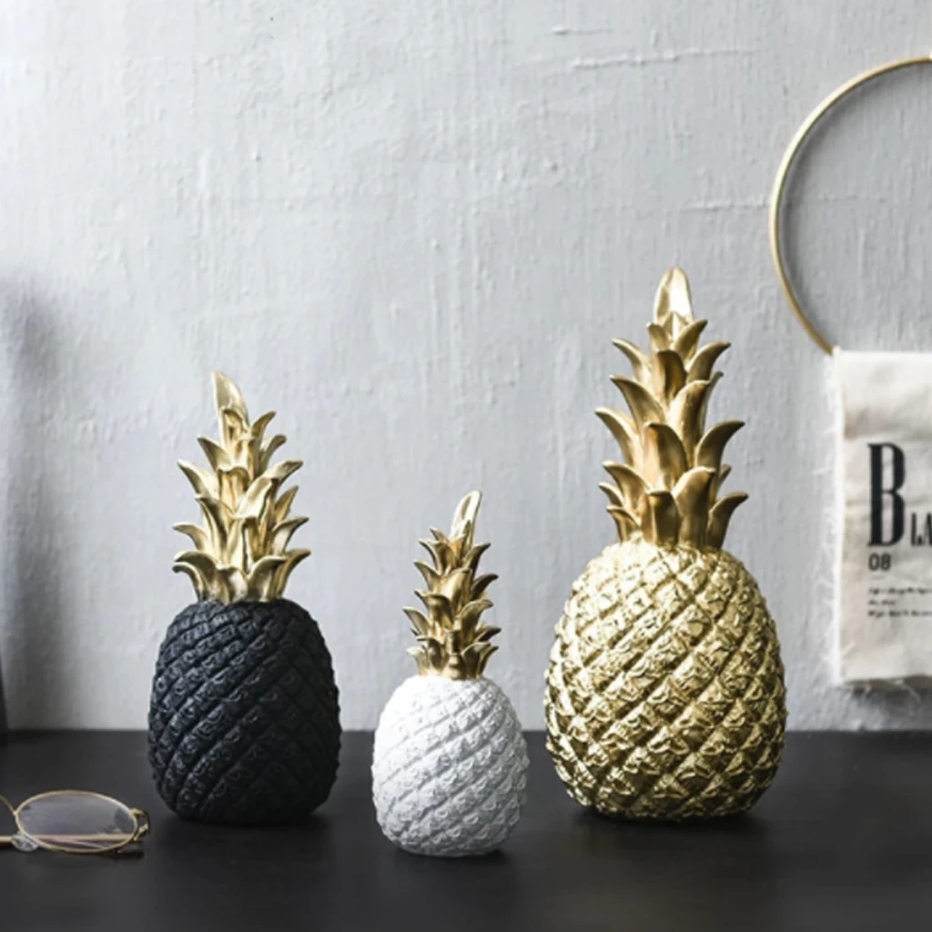 Аксессуары для украшения дома фигурка в форме ананаса 3 цвета миниатюрные