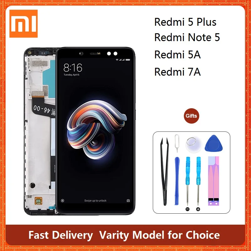 ЖК-дисплей с дигитайзером сенсорного экрана и рамкой для Xiaomi Redmi Note 5 Plus оригинал |