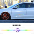 Стайлинг автомобиля 2 шт. водонепроницаемые лазерные наклейки декоративные светоотражающие наклейки для Opel Astra H J Insignia Corsa D G автомобильные аксессуары