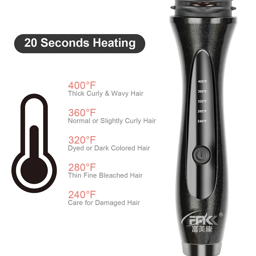 FMK PTC выпрямитель для волос электрическая Антистатическая керамическая щетка