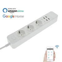 110v 220v 3 ac eu plug 4 usb power strip electronic home office surge protector hargers extension wifi smart socket switch