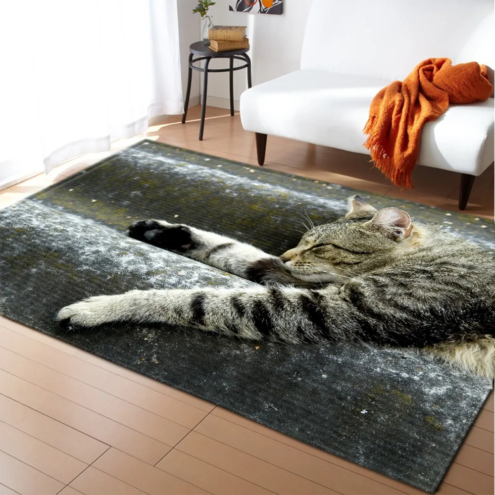 

3D Horse Printed Corridor Carpet Bedside Rugs Flannel Anti-slip Kids Play Mat Home Decor Area Rug Carpets for Living Room