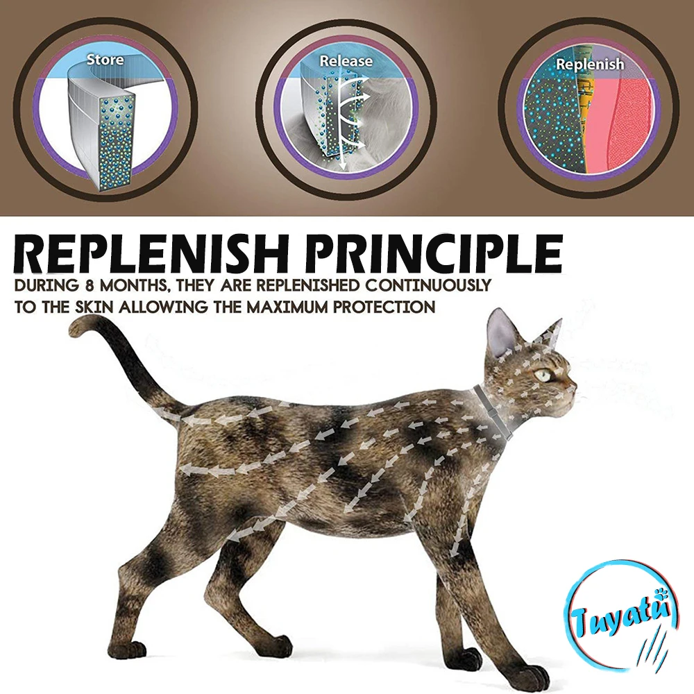 Удаляет блох и клещей кошачий ошейник для маленьких собак кошек 8 месяцев