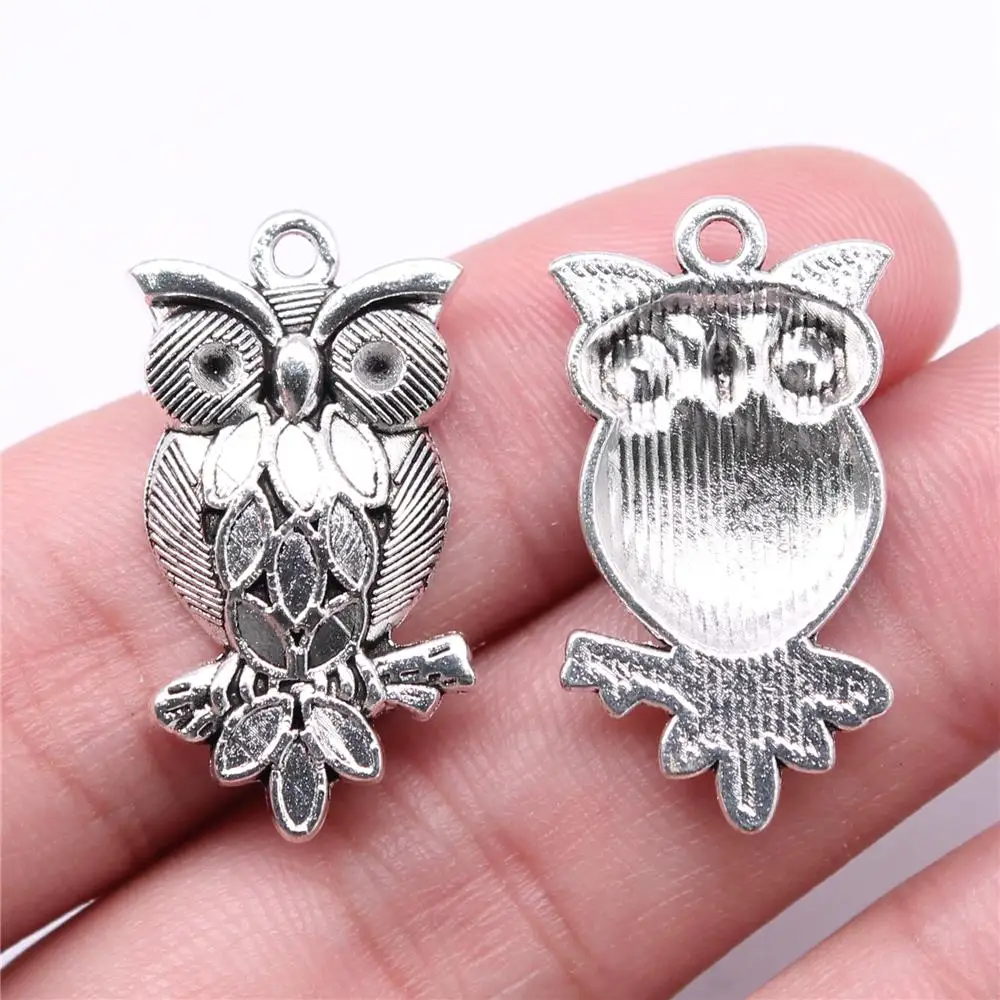 

10pcs 30x16mm Owl Charms For Jewelry Making Antique Silver Plated Antique Bronze Plated Jewelry Findings
