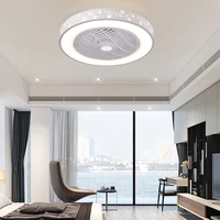 smart ceiling fan with remote control cell phone wi fi indoor home decor ceiling fan with light modern lighting circular lamp