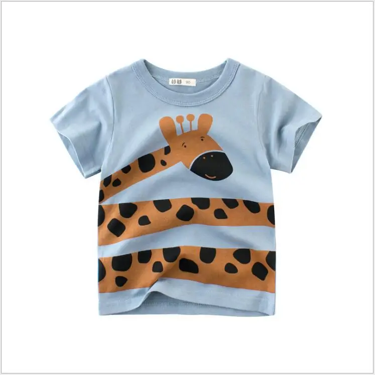 Летний детский костюм модные детские футболки с коротким рукавом топы для