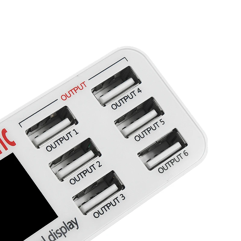 Интеллигентая(ый) 6 USB Порты и разъёмы Зарядное устройство паяльная станция 60W 8A ЖК-дисплей Дисплей быстрой зарядки для мобильного телефона зарядное устройство USB для планшета для iPhone samsung адаптер