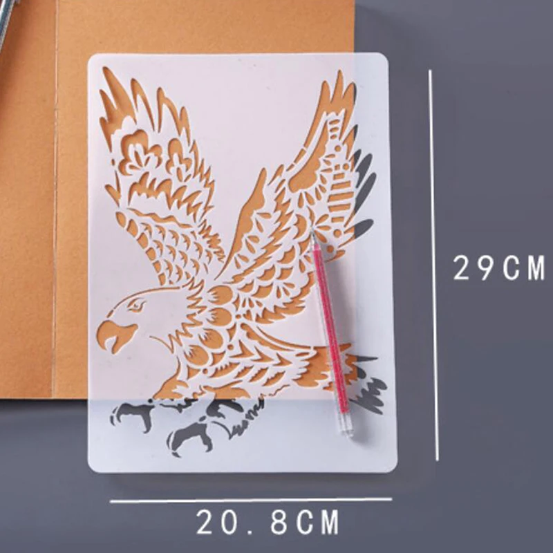 

A4 Animals Drawing Painting Stencils Template Scrapbook Embossing Art 5Pcs/Set