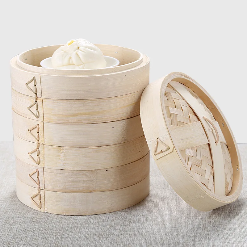 

Steamed Lattice Bamboo Steamer Small Steamed Bun Steamer Bamboo Circular Kitchen Household Large Steamed Bun Steamer Commercial