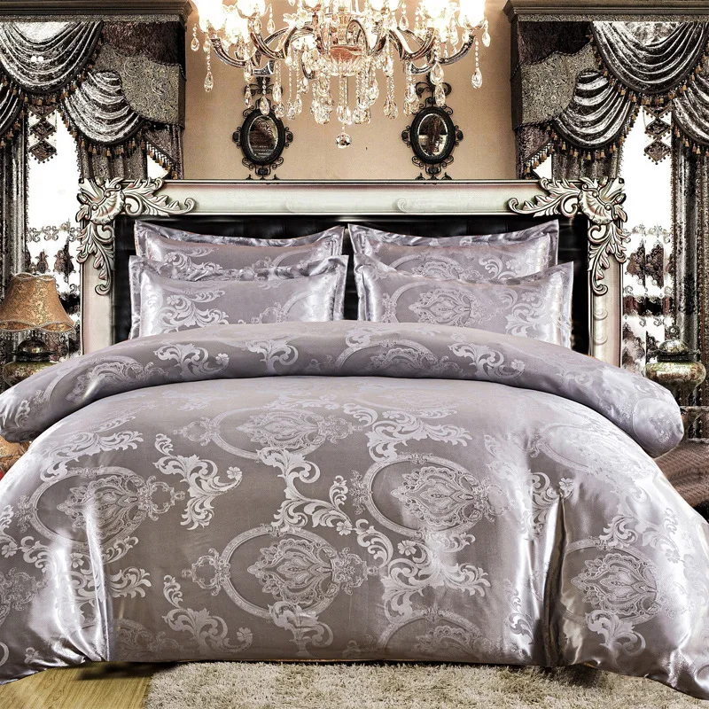 Роскошные наборы пододеяльников в европейском стиле с цветочным узором атласная