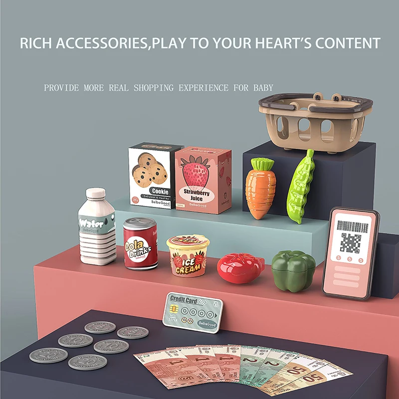 Детские игрушки симуляция супермаркета кассовый аппарат роскошный набор