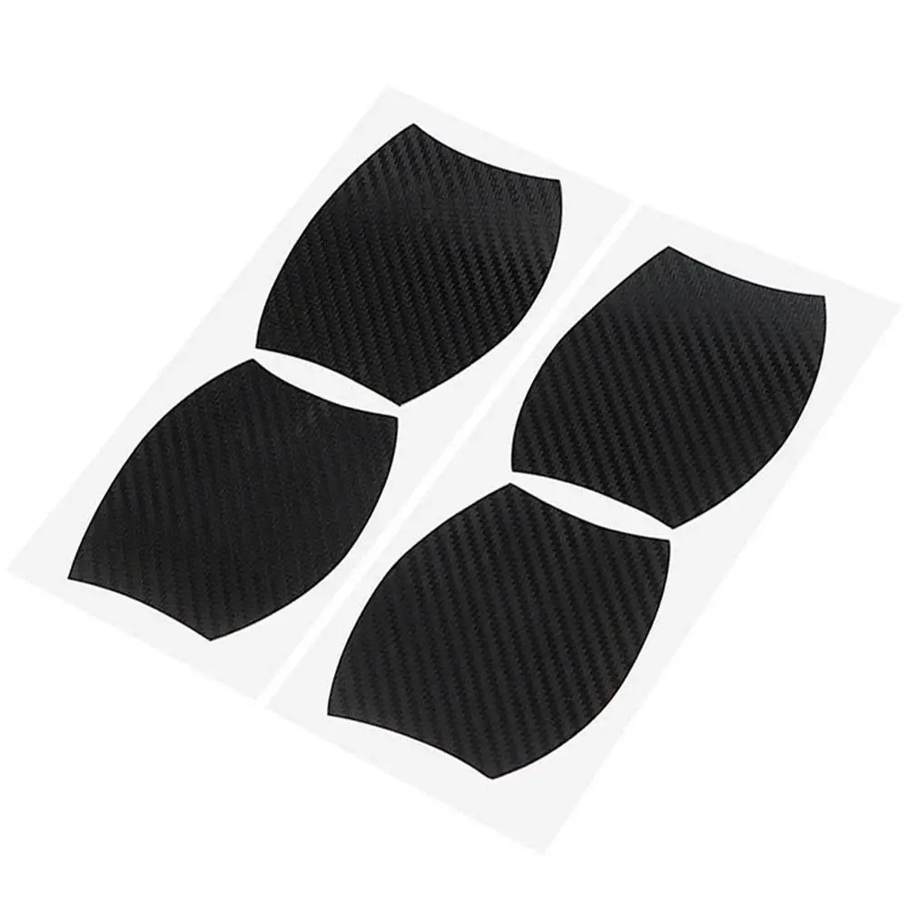 4 шт. универсальная 3D Ручка для двери автомобиля из углеродного волокна защитная