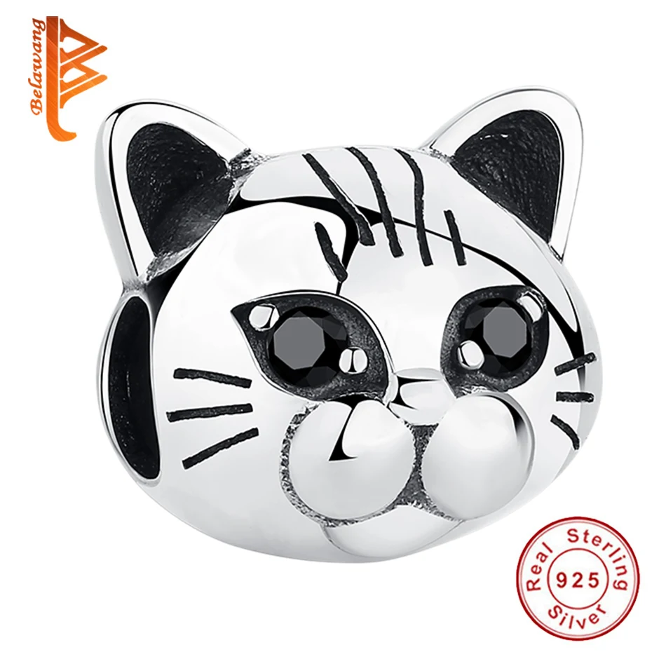 Оптовая Продажа 925 стерлингового серебра Европейский черный камень глаз Милая