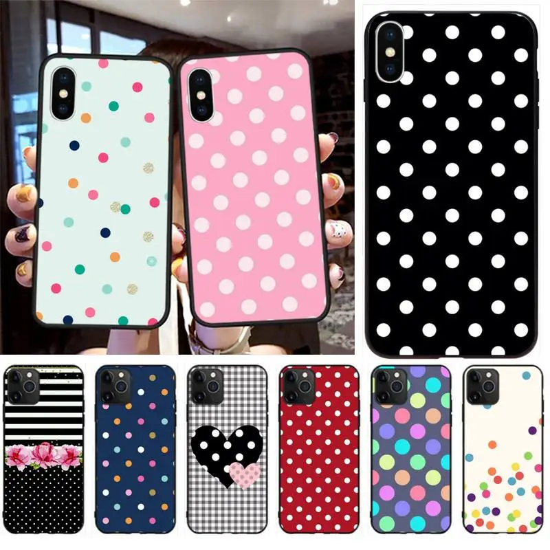 polka dots art phone case for iphone 12 pro max 11 pro xs max 8 7 6 6s plus x 5s se 2020 xr case free global shipping