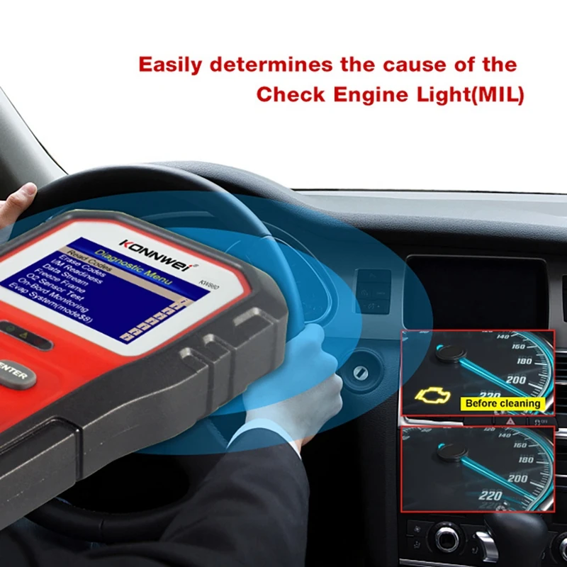 

KONNWEI KW860 OBD2 Diagnostic Tool Car Scanner Diagnostic Tool Automotive Scanner Car Tools Multinational Language