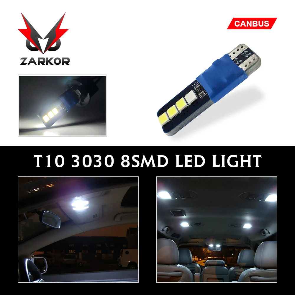 Sarkor 10 шт. сине белый светильник T10 светодиодный купольный для салона автомобиля