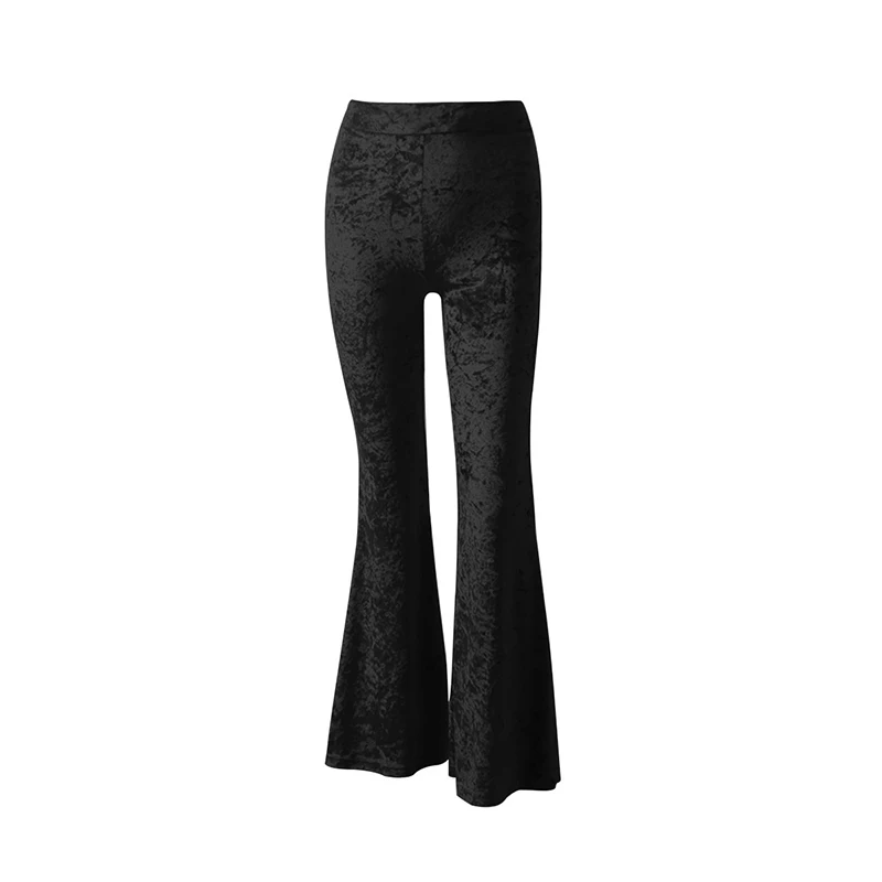 

ZN Women High Waist Gold Velvet Casual Wide-leg Pants Women's Fashion Elastic Waist Loose Pant