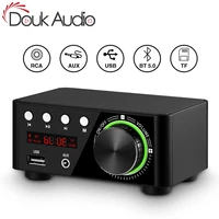 douk audio mini tpa3116 power amplifier bluetooth 5 0 receiver stereo home car audio amp usb u disk music player