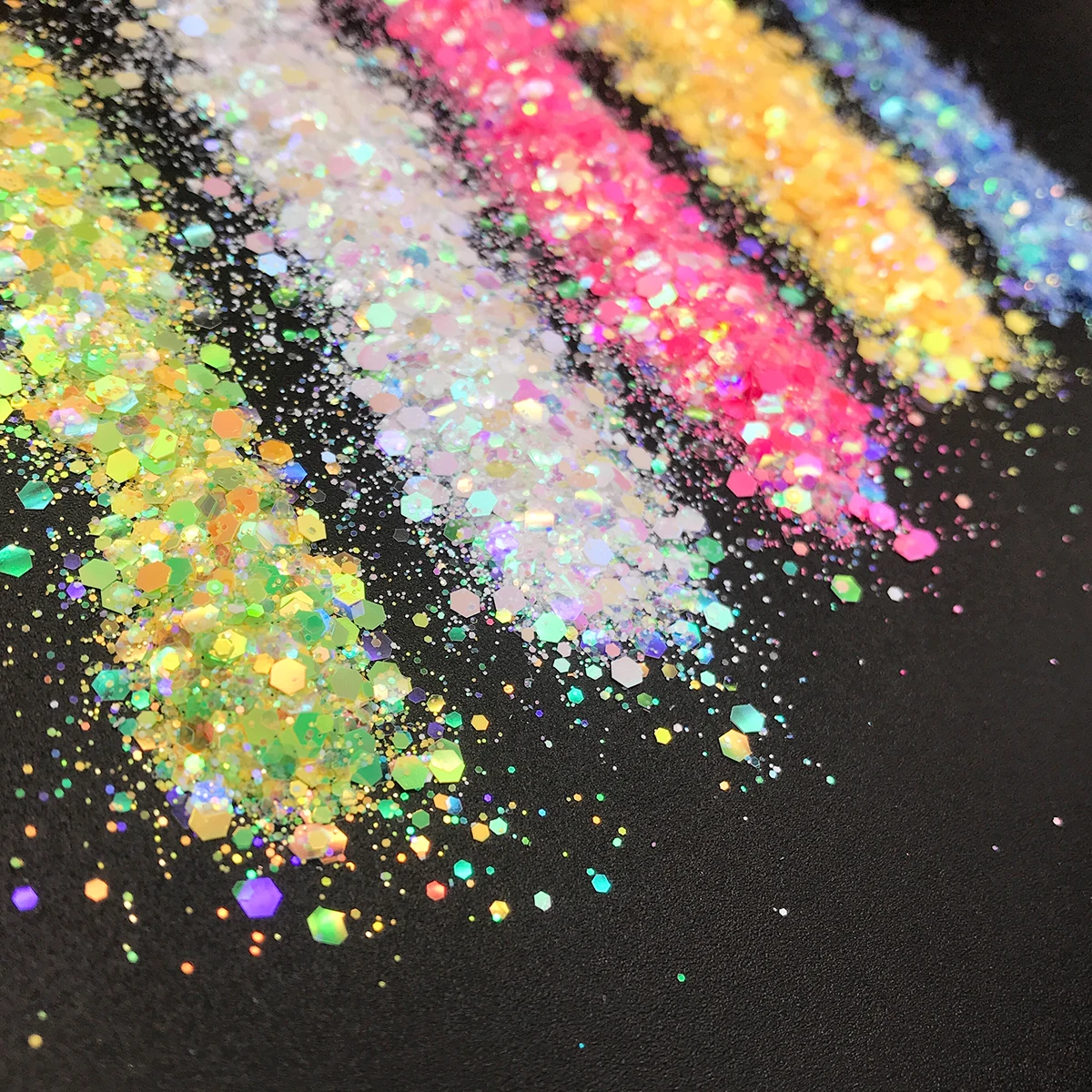 Смешанный Блестящий Порошок для ногтей 8 ячеек/пакет блестки красочные хлопья