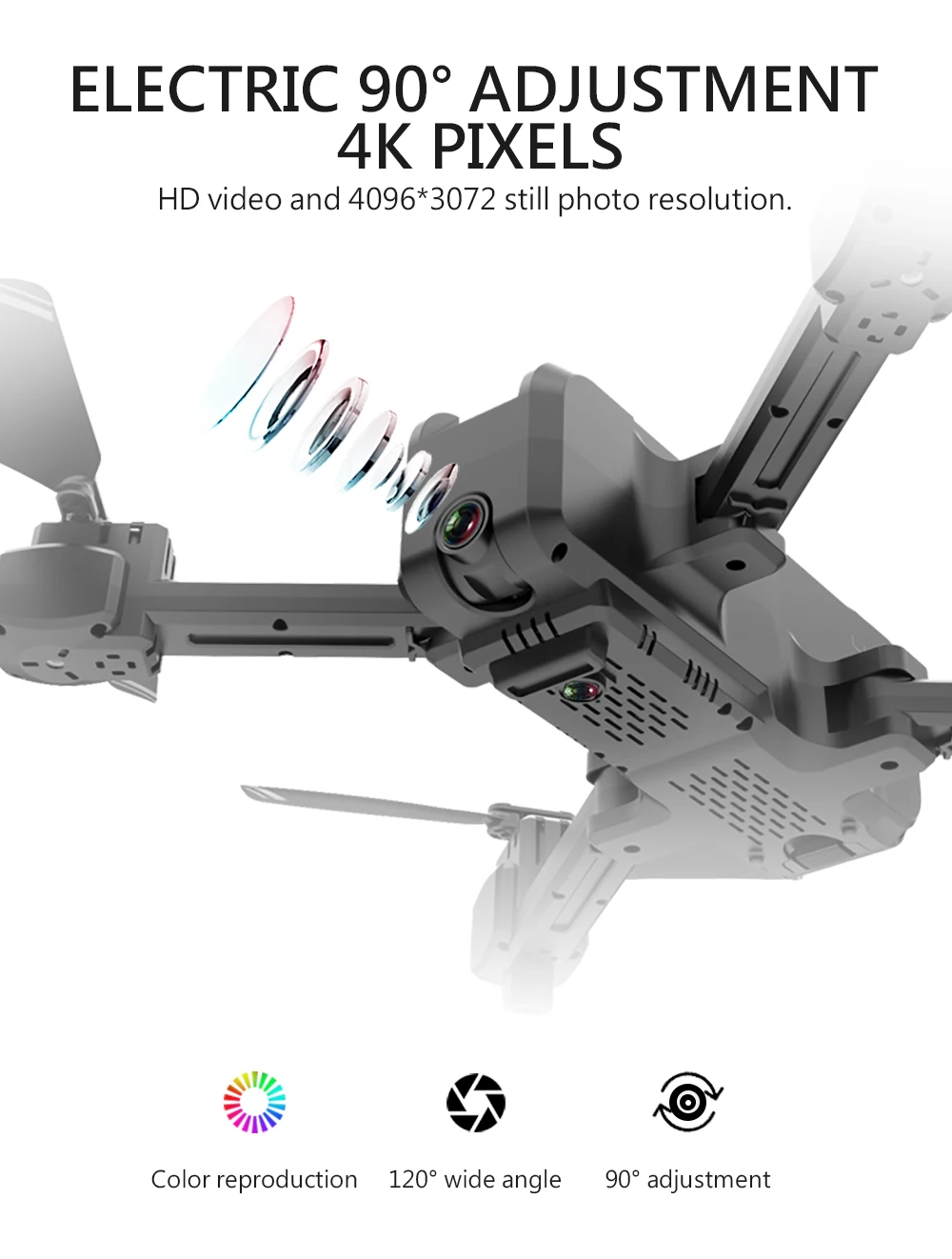 

RC Drone KF607 with 4K HD Dual Camera WiFi FPV Optical Flow Selfie Quadcopter Foldable Mini Drones Toys VS Z5 VISUO XS812 E58